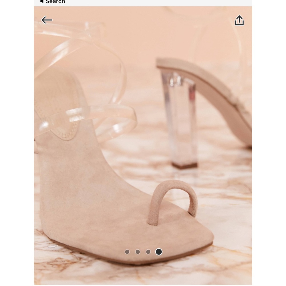 Clear Block Barely There Sandals - image 3